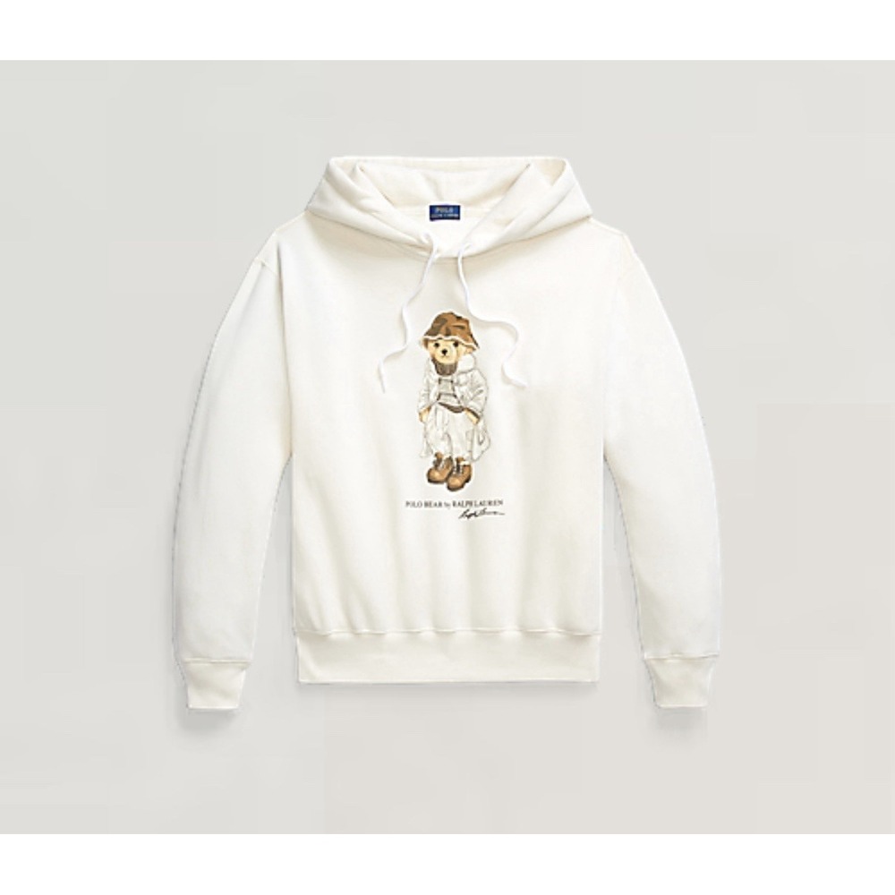 Polo Ralph Lauren Women's Polo Winter Bear Fleece Hoodie Cream Size XL NWT - Picture 10 of 10